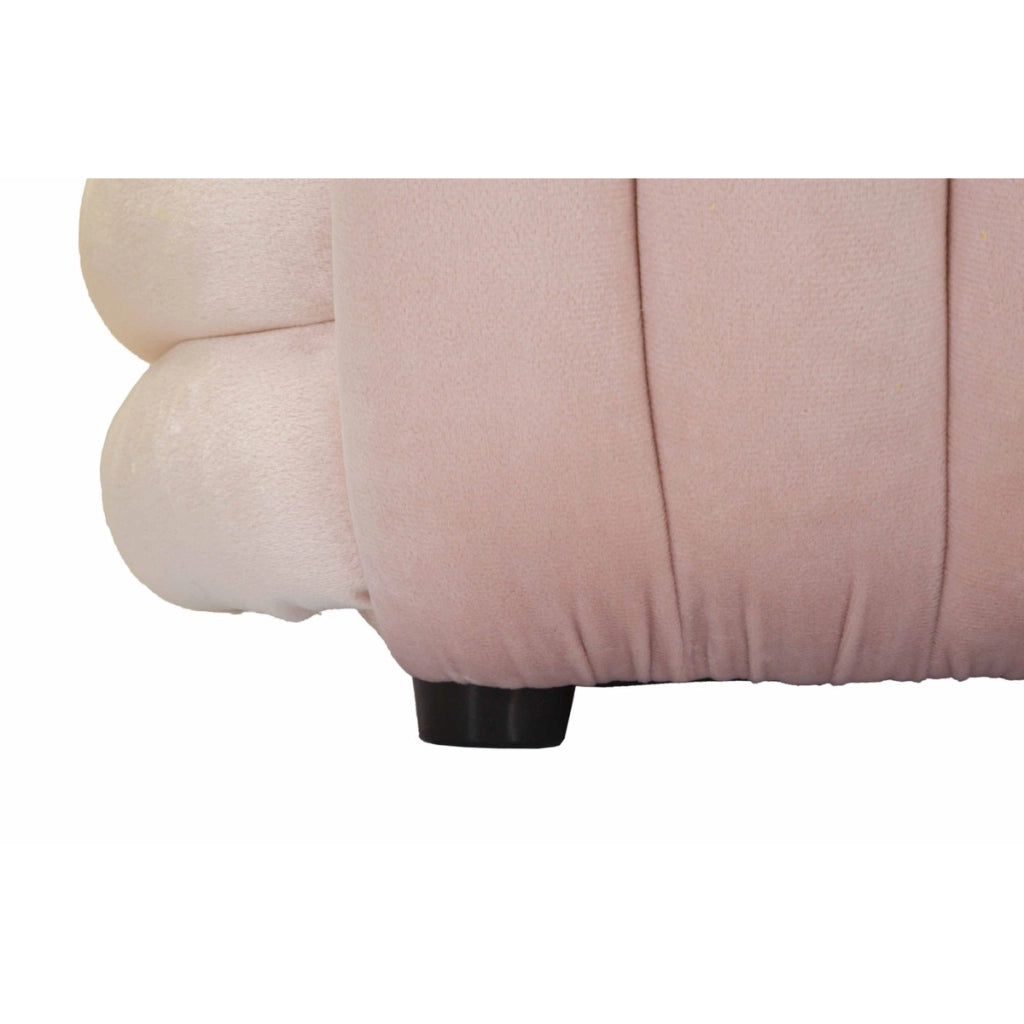 Panca Gomitolo 2, Rosa, Cotone, 90x45x45 cm