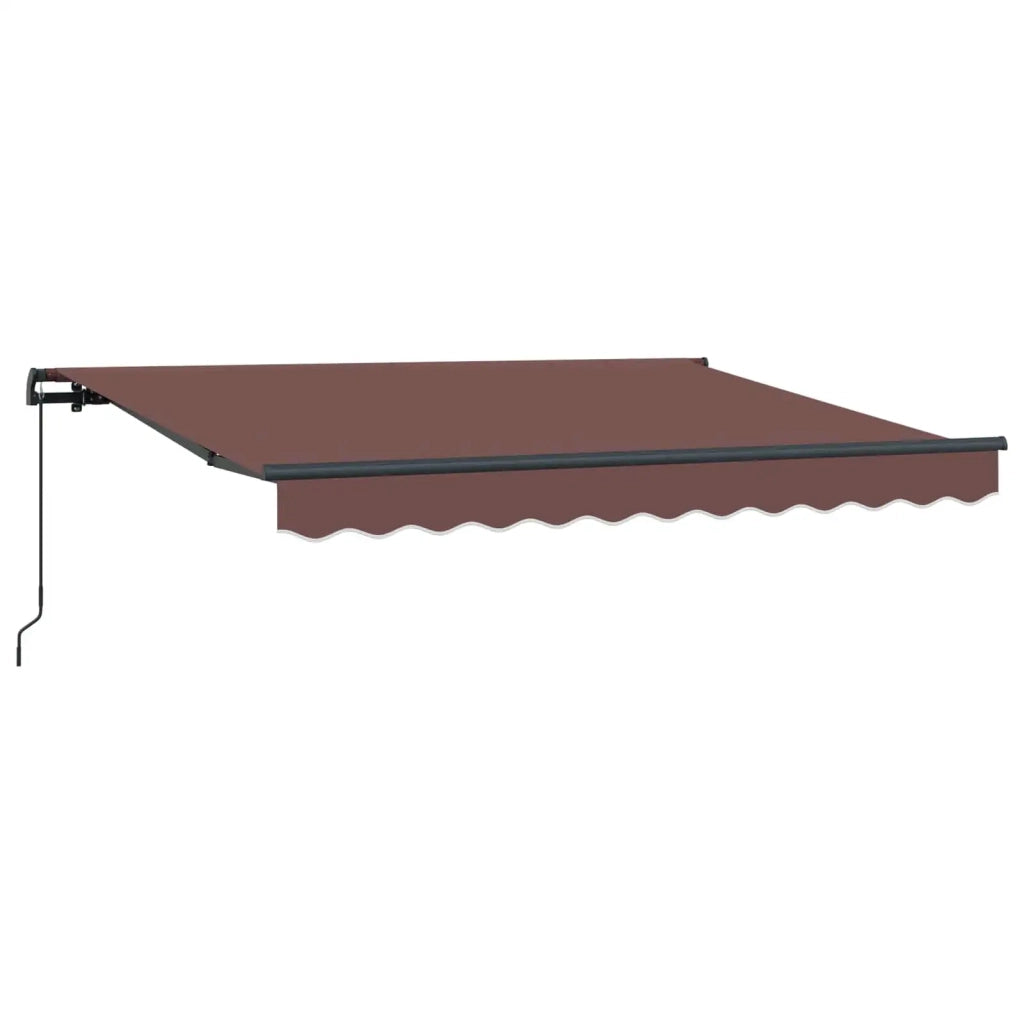 Tenda retrattile-Tenda parasole per balcone Marrone 350 x 200 cm Tessuto 804298