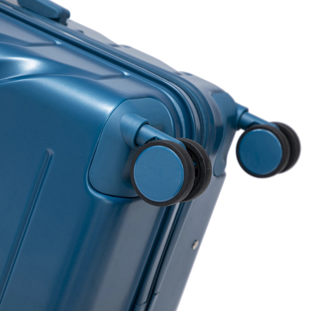 Set valigie rigide ULEVR 4 pezzi 19/24/28 pollici con beauty case 14 pollici, ABS blu scuro e ruote girevoli