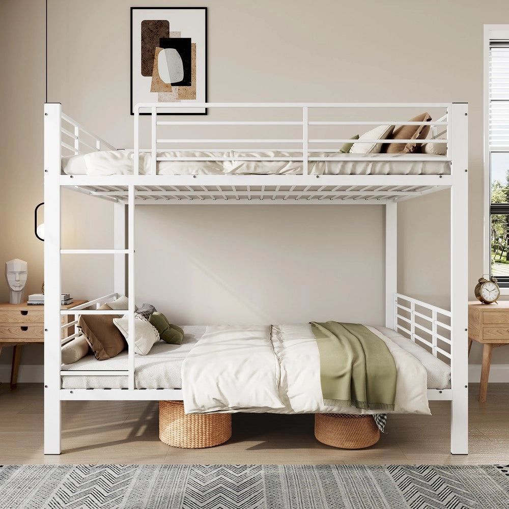 Letto a castello ¨C Minimal ¨C Bianco metallo 140x200 cm