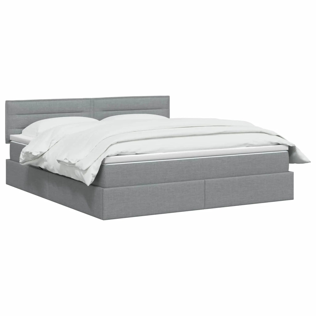 Letto con contenitore LED e materasso Grigio Chiaro 3458997