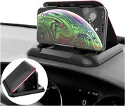 Console multifunzionale per il cruscotto con supporto per smartphone e gomma antislip.