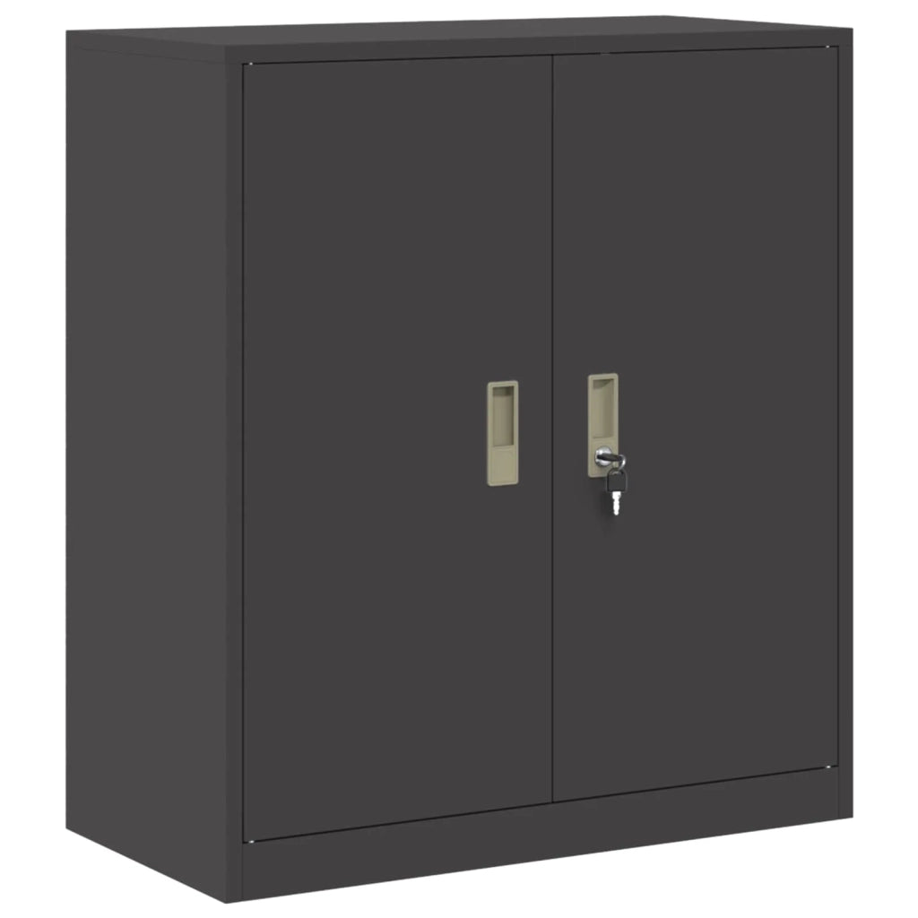 Armadio 2 pz Nero 80 x 40 x 160 cm Acciaio Bloccabile 3438729