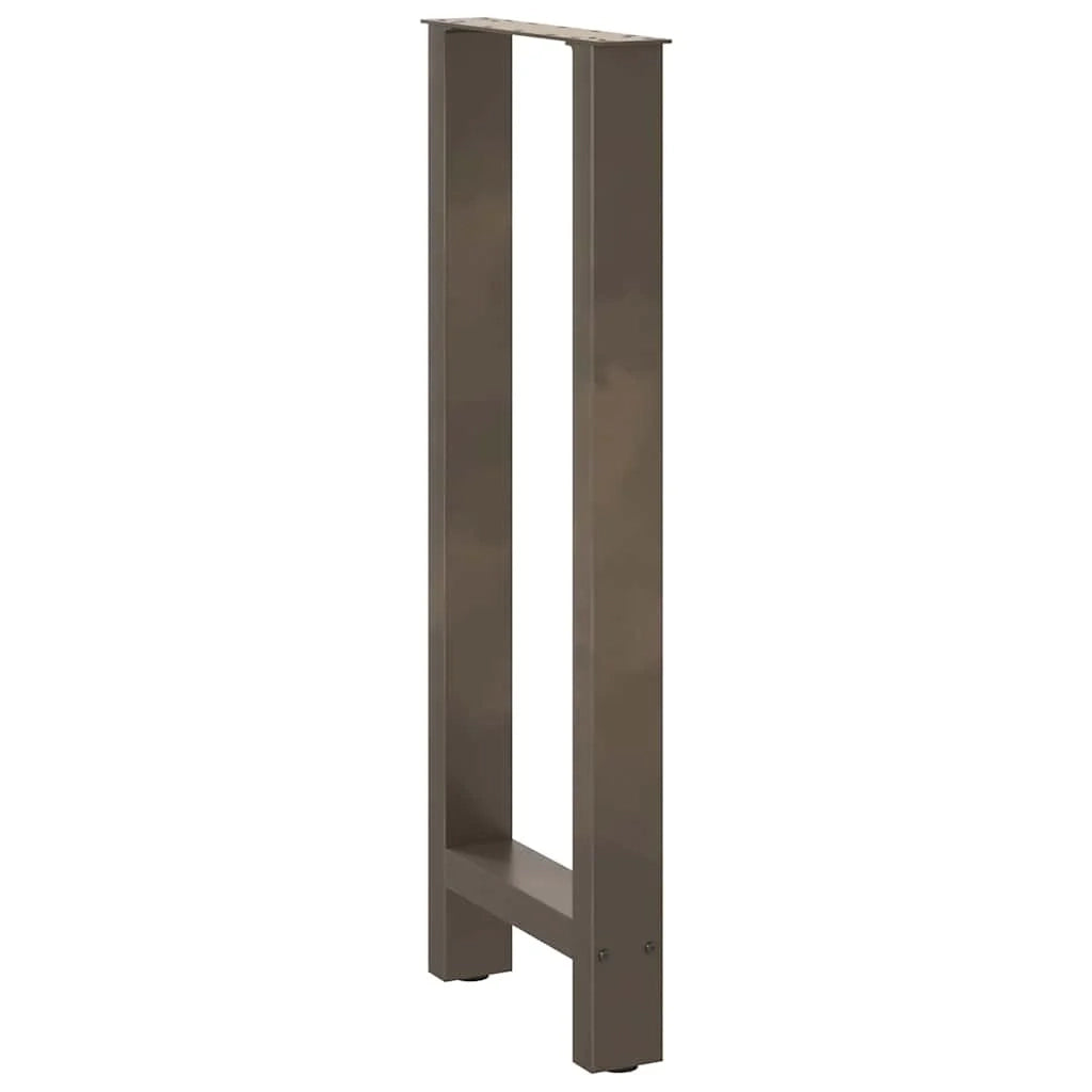 Set di 2 gambe per tavolo da bar in acciaio naturale robuste ed esteticamente gradevoli 40 x 100 cm 02_0057579