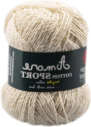 10 x 50 g Filato di Cotone Crema 40 - 100% Cotone