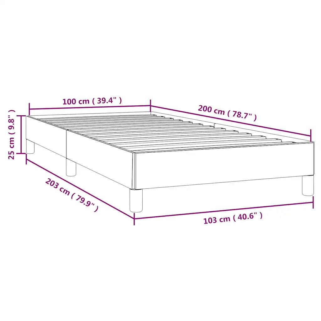 Letto singolo | Letto per adulti | Giroletto senza Materasso Verde Scuro 100x200 cm in Velluto
