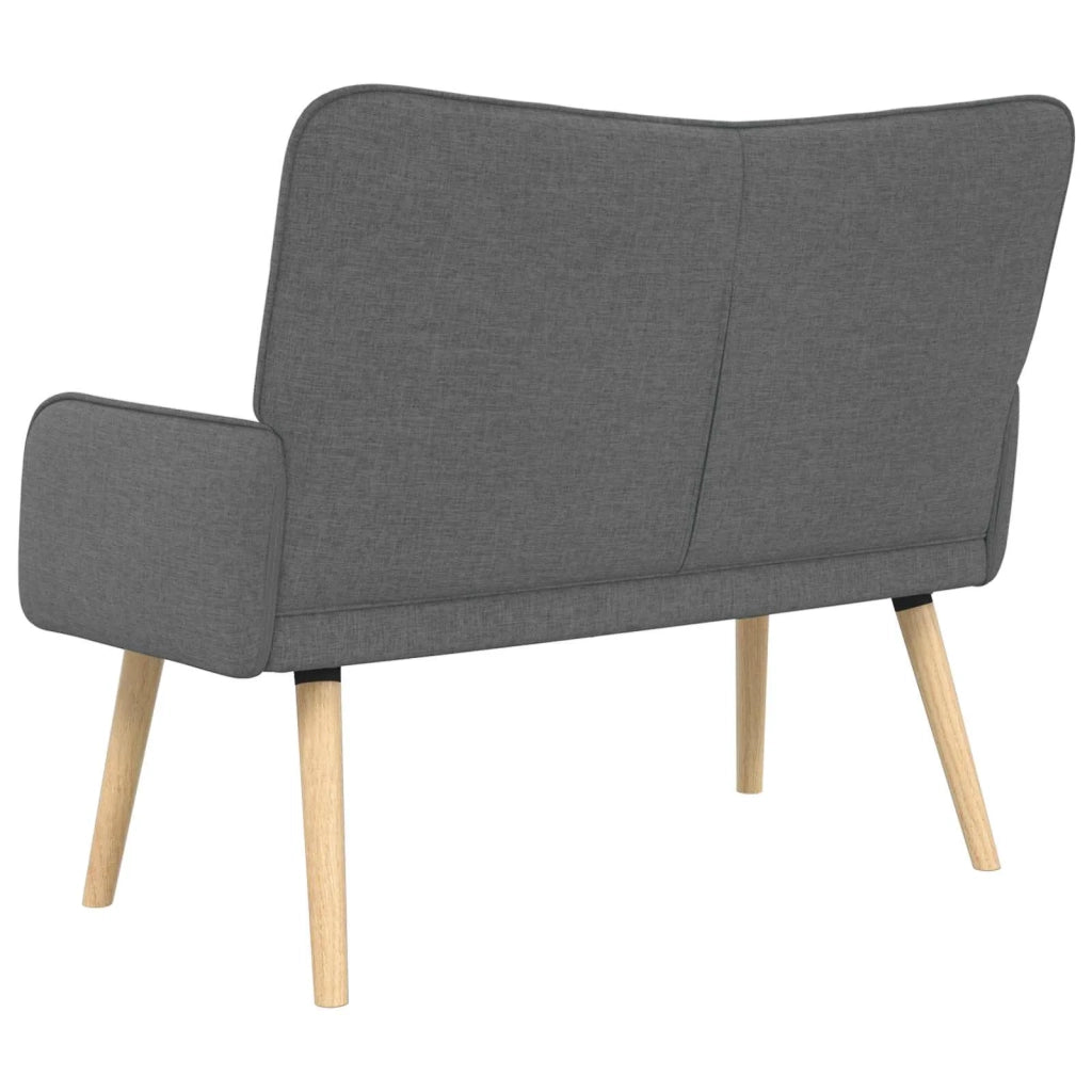 Sofa a Due Posti Grigio scuro 115 x 61 x 87 cm Tessuto 42028892