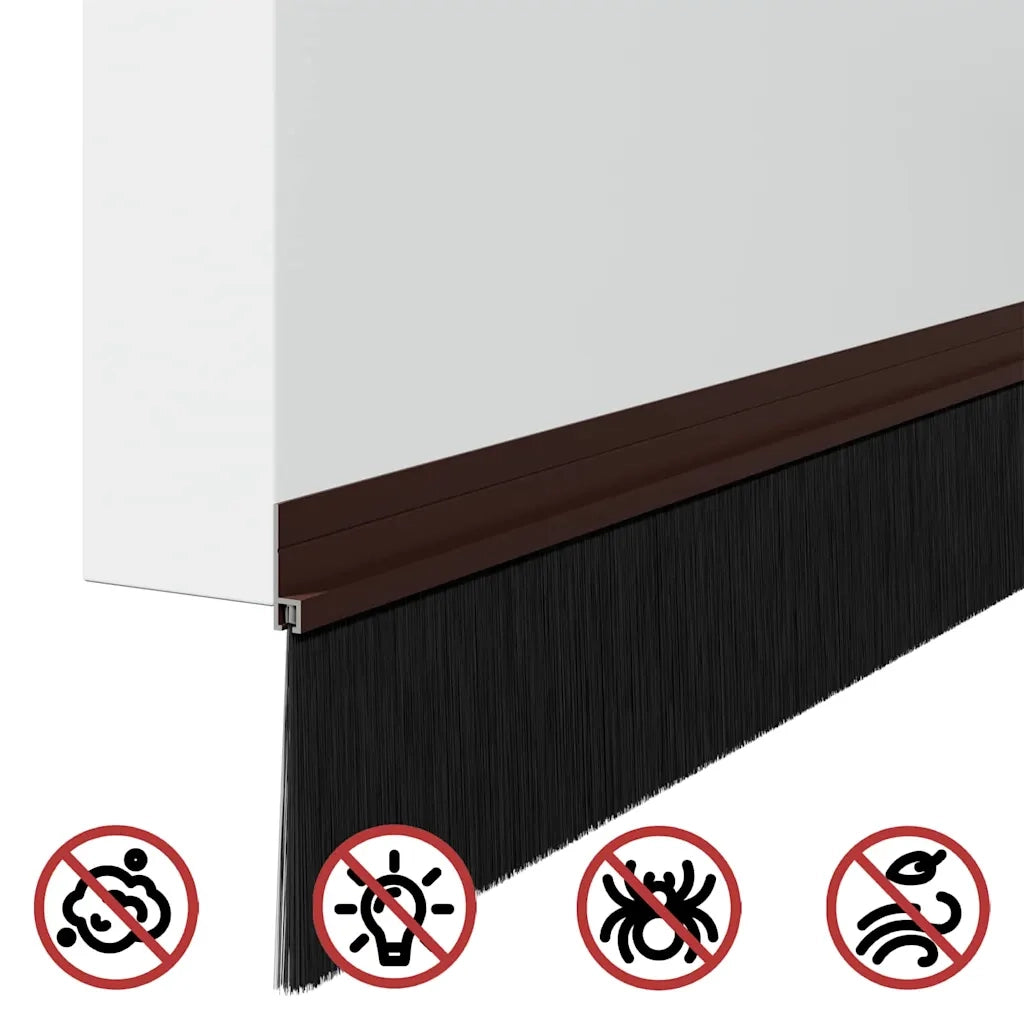 Spazzole per porte autoadesive 2 pz Marrone 100 cm CFW8154690