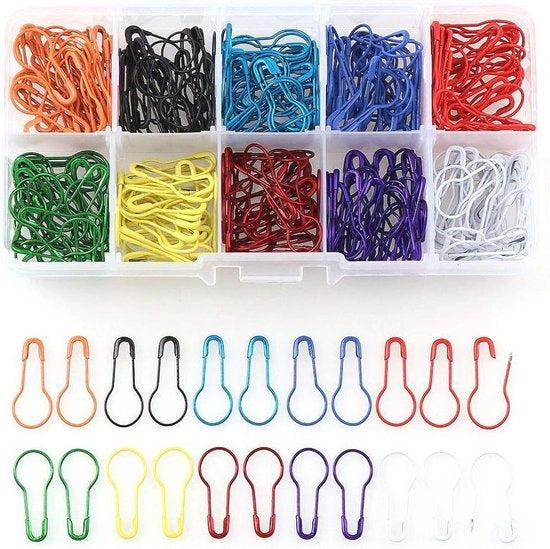 300 spille per sicurezza colorate per progetti di fai da te - 10 colori