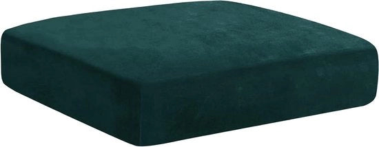 Banco con Cuscino in Pelle di Velluto - Piastra di Protezione Elastica e Lavabile per 1 Persone - Verde-nero