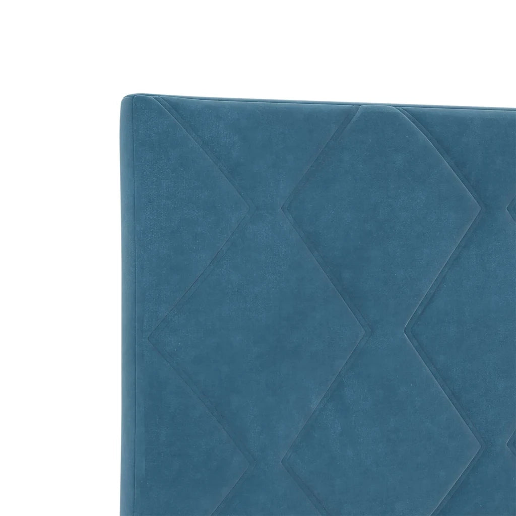 Letto a molle con testiera Blu Scuro 120 x 190 cm Velluto 3344997