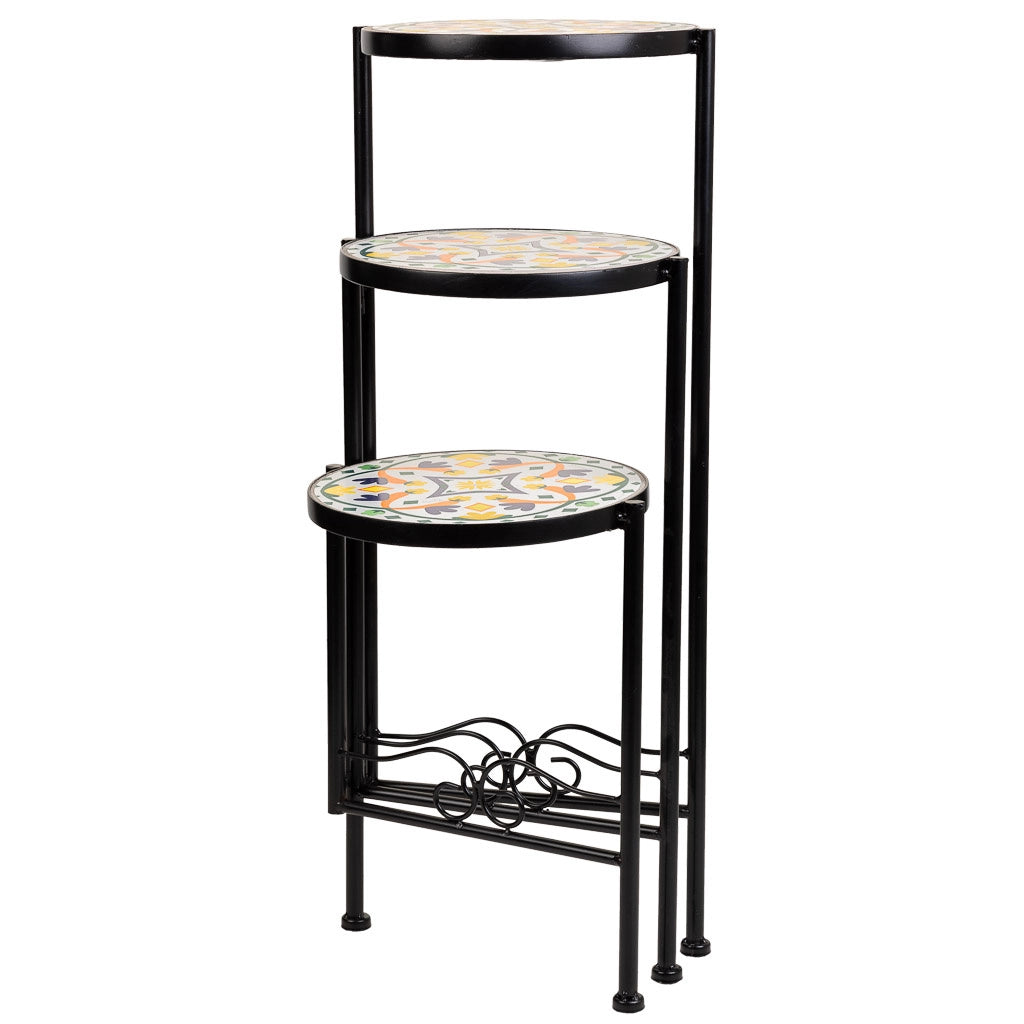 Set di 3 supporti in mosaico Multicolore e metallo