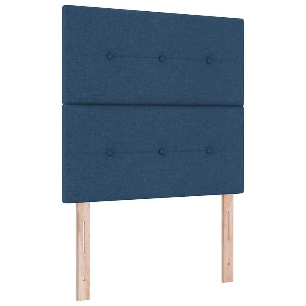 Letto a molle con materasso Blu 80 x 200 cm Tessuto