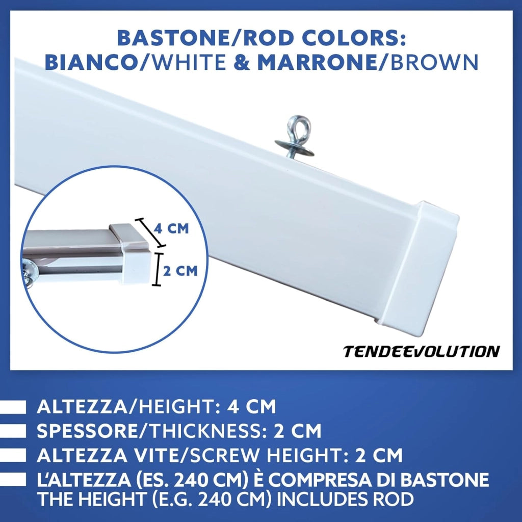 Tenda Antimosche Modello Filo in PVC, Plastica Marrone | Largh. 1,20m x Alt. 2,60m | Protezione Insetti, Porta, Esterno, Interno