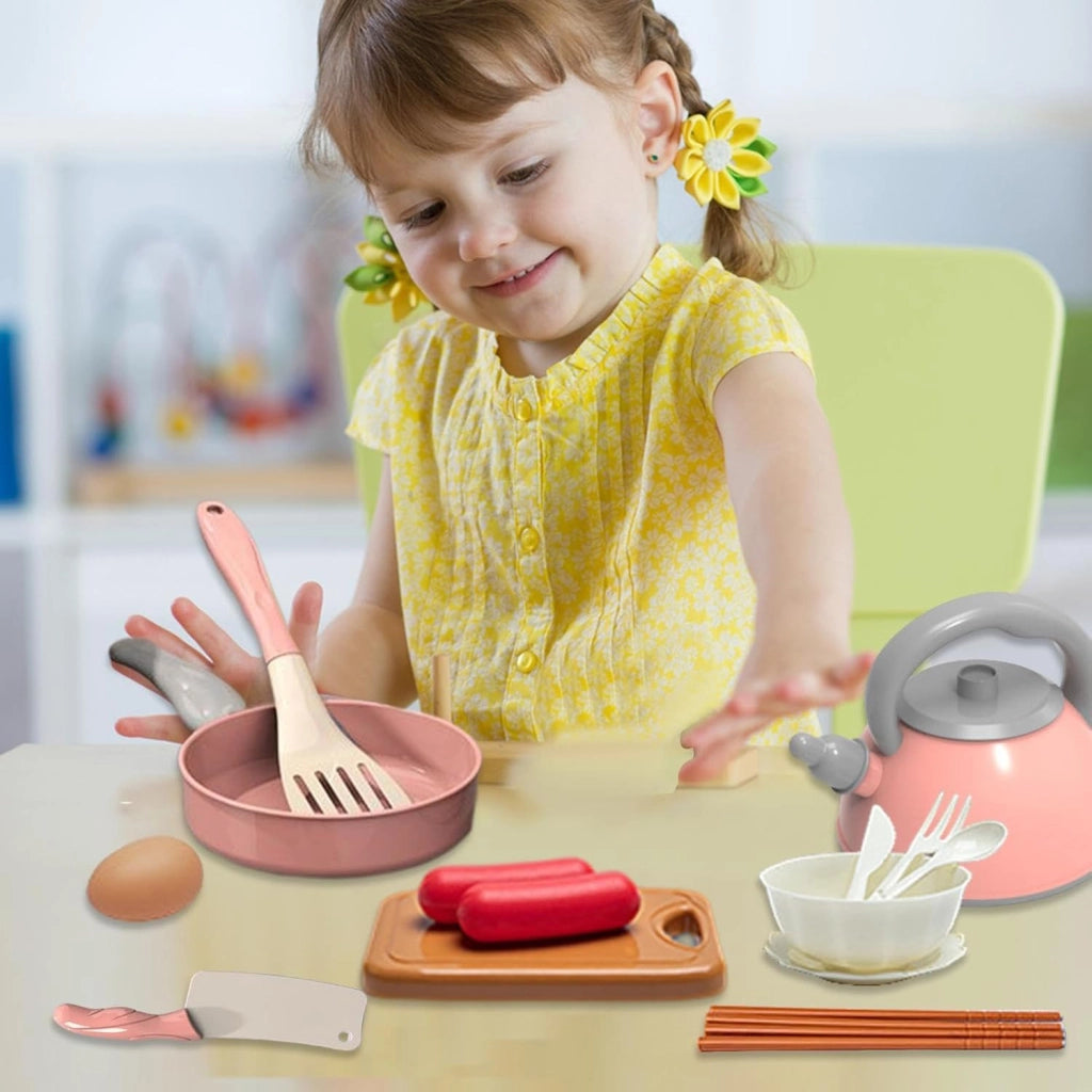 Set cucina giocattolo per bambini da 28 pezzi