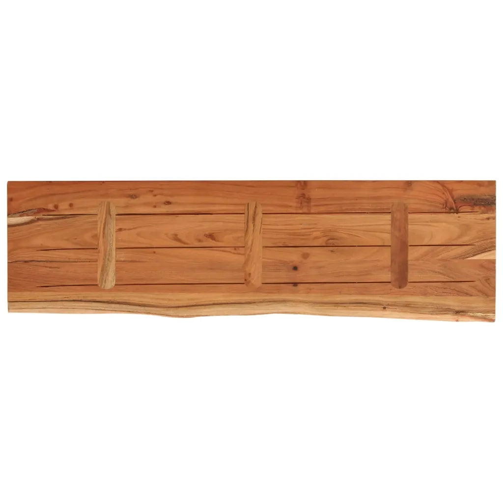 Piano Tavolo | Mensola a Muro 90x30x2,5cm Rettangolare Legno Acacia Bordi Vivi