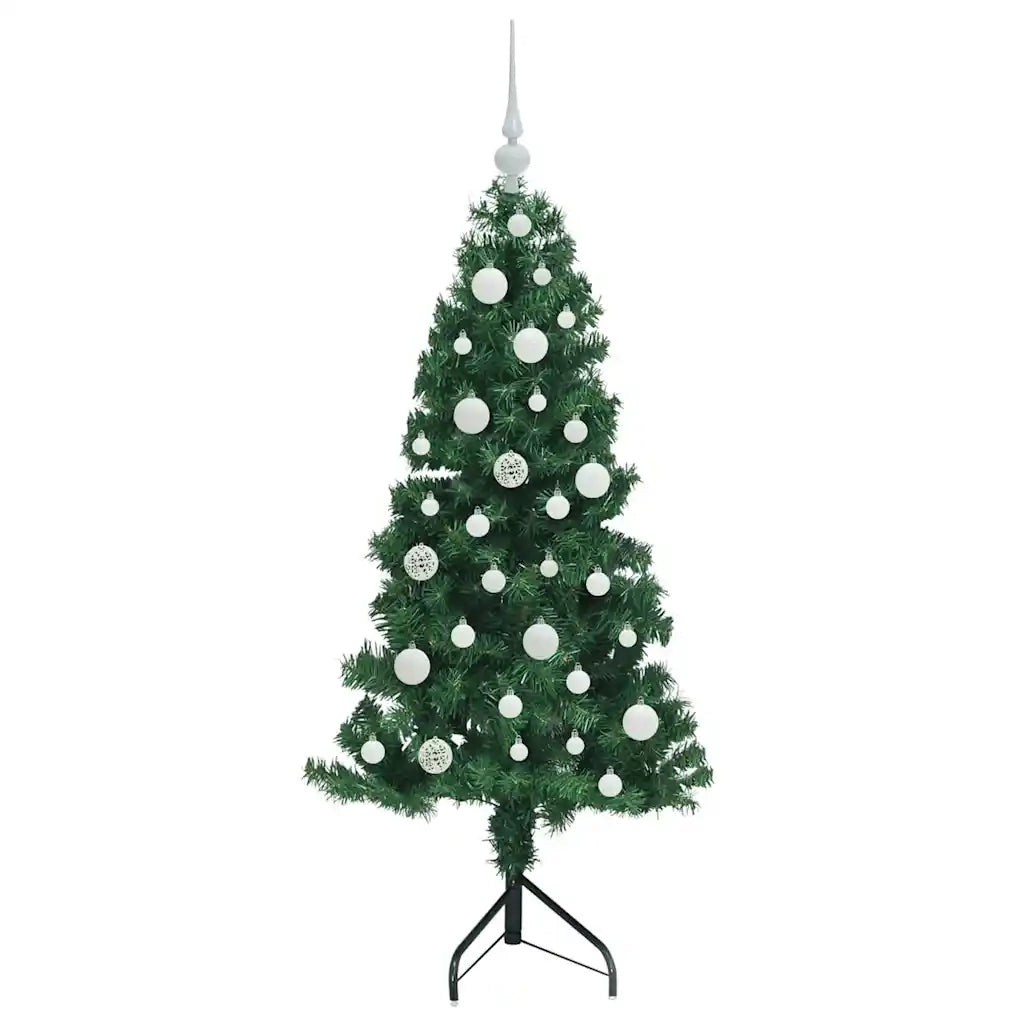 Albero di Natale Artificiale Angolare con 150 LED Verde 120 cm 3397244