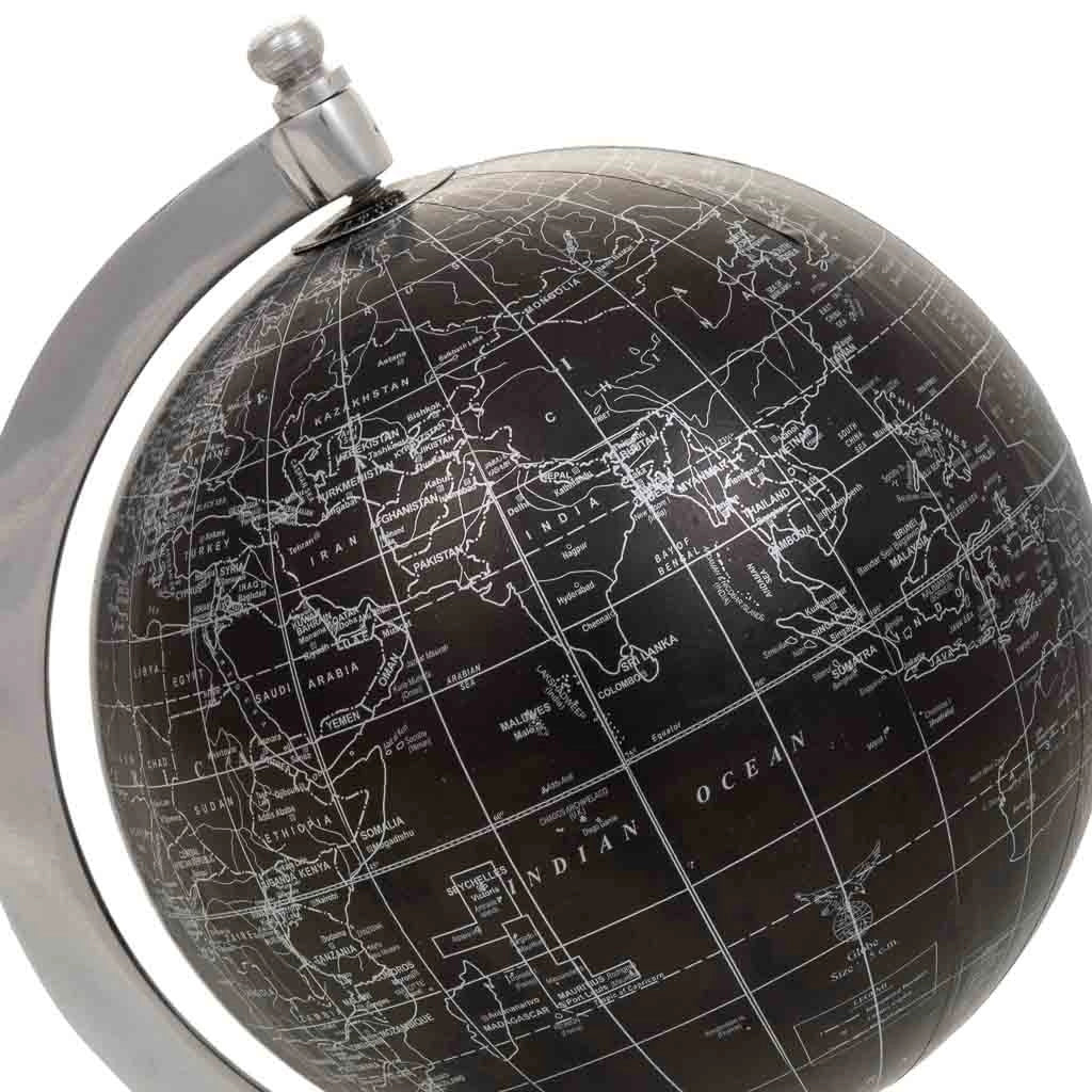 Globo in plastica, ferro e alluminio nero d15x20h cm