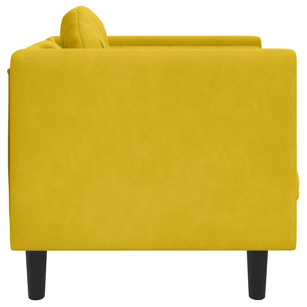 Poltrona | Sedia Relax con Cuscino Giallo in Velluto
