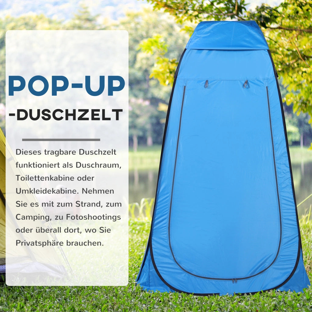 Tenda Doccia Pop-up Portatile da Campeggio Cabina Spogliatoio e WC per Spiaggia e Outdoor con Finestra e Borsa