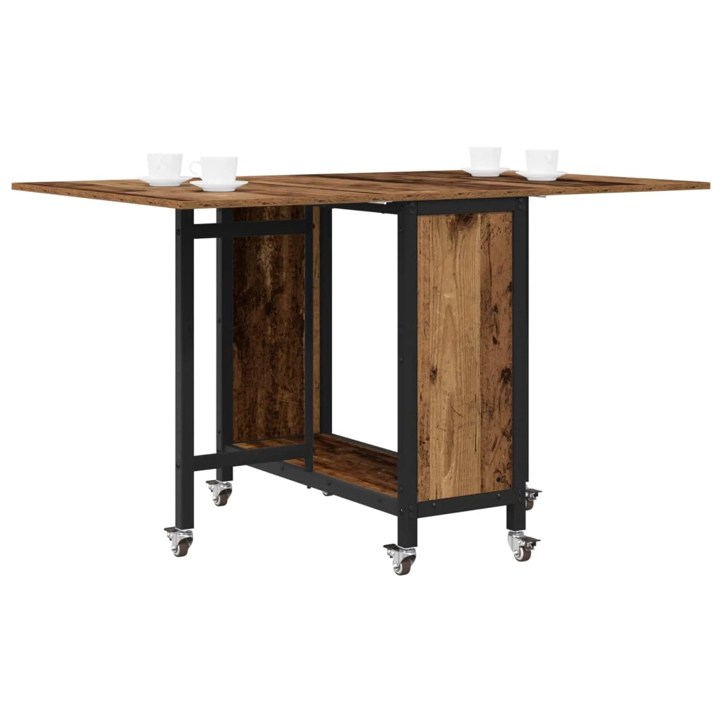 Tavolo da pranzo pieghevole con ruote 130 x 80 x 76,5 cm 8006047