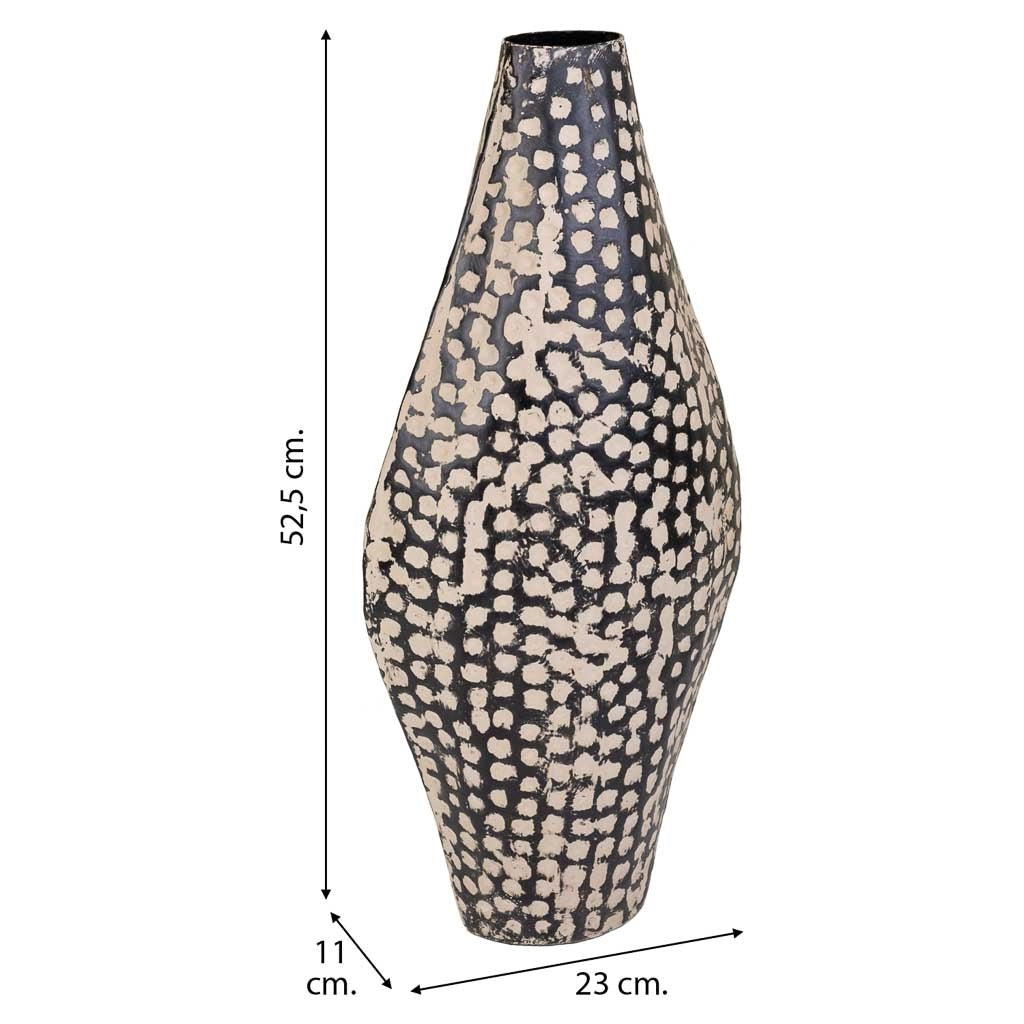 Vaso in metallo nero 23x07x52,5h