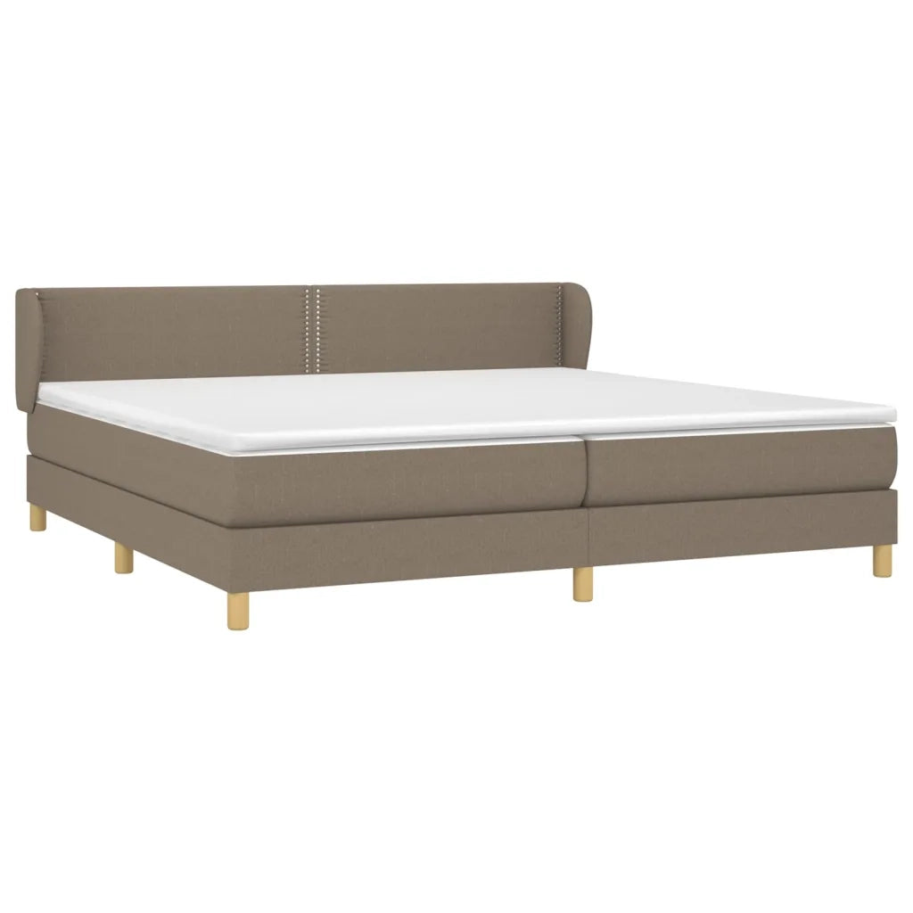 Giroletto a Molle con Materasso Tortora 200x200 cm in Tessuto 3126753