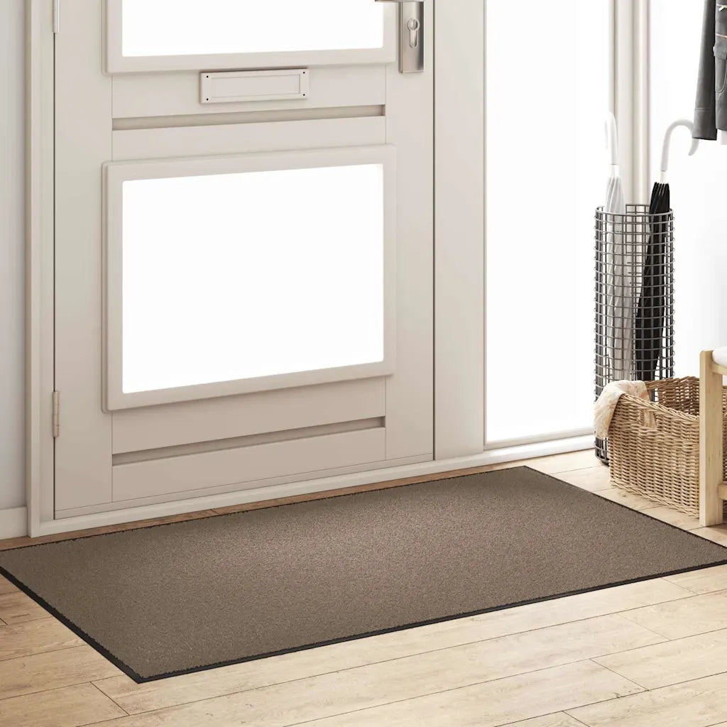 Zerbino | Tappetino Beige e Nero 90 x 150 cm 100% Poliammide