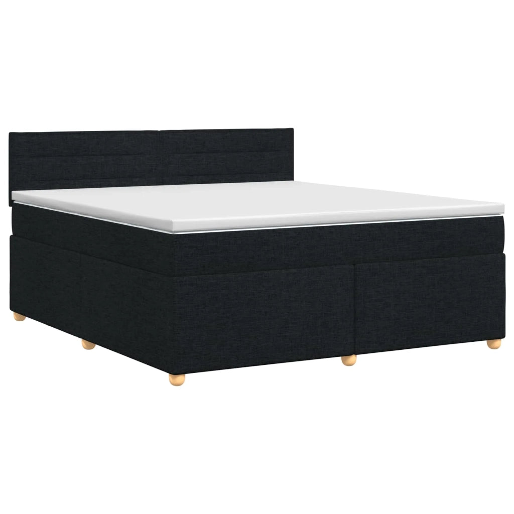 Letto box spring con materasso Nero 180 x 200 cm Tessuto 3451009