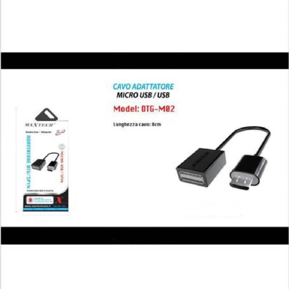 Trade Shop - Cavo Adattatore Micro Usb / Usb Per Cellulare Otg / 5pin 8cm Maxtech Otg-m02 -