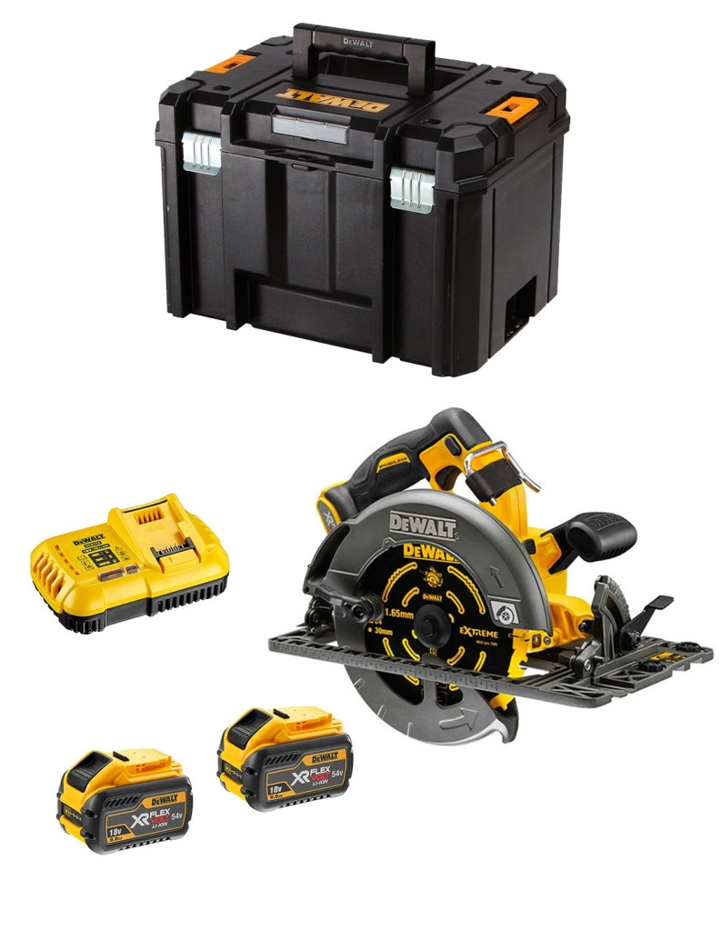 Sega Circolare DeWALT DCS579X2 FlexVolt (2 x 54V/18V 9,0 Ah + DCB118 + TSTAK VI)