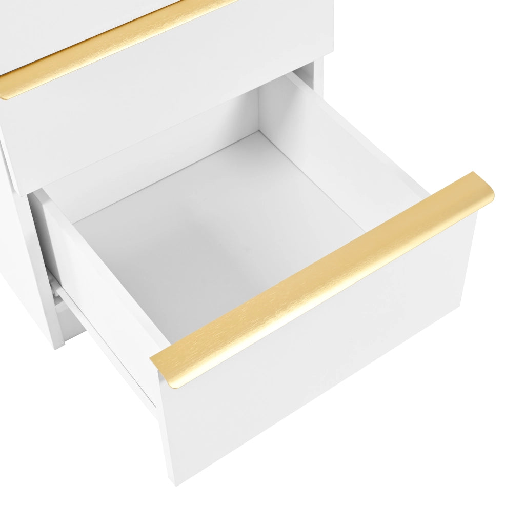 Tavolo da toeletta con 6 cassetti, piano estraibile e specchio LED dimmerabile, bianco, 100 × 41,5 × 102 cm