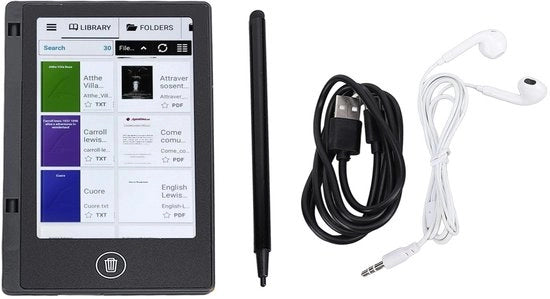 Lettore di libri elettrico 5 pollici con schermo LCD a touch colore - Leggero e multifunzionale - Connesso a WiFi e Bluetooth - Ideale per gli appassionati di lettura - 

Modello: Allecto - Elektrische boeklezer