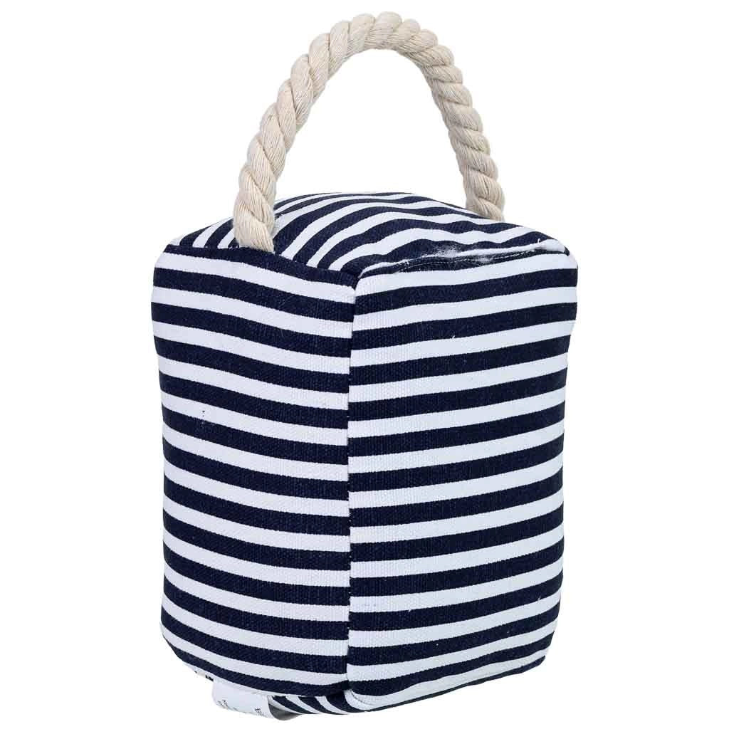 Fermaporta in cotone con barca blu, 14.5x10x5h cm