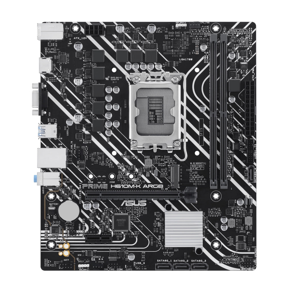 Asus prime h610m-k argb intel h610 lga 1700 micro atx - 90MB1G90-M0EAY0