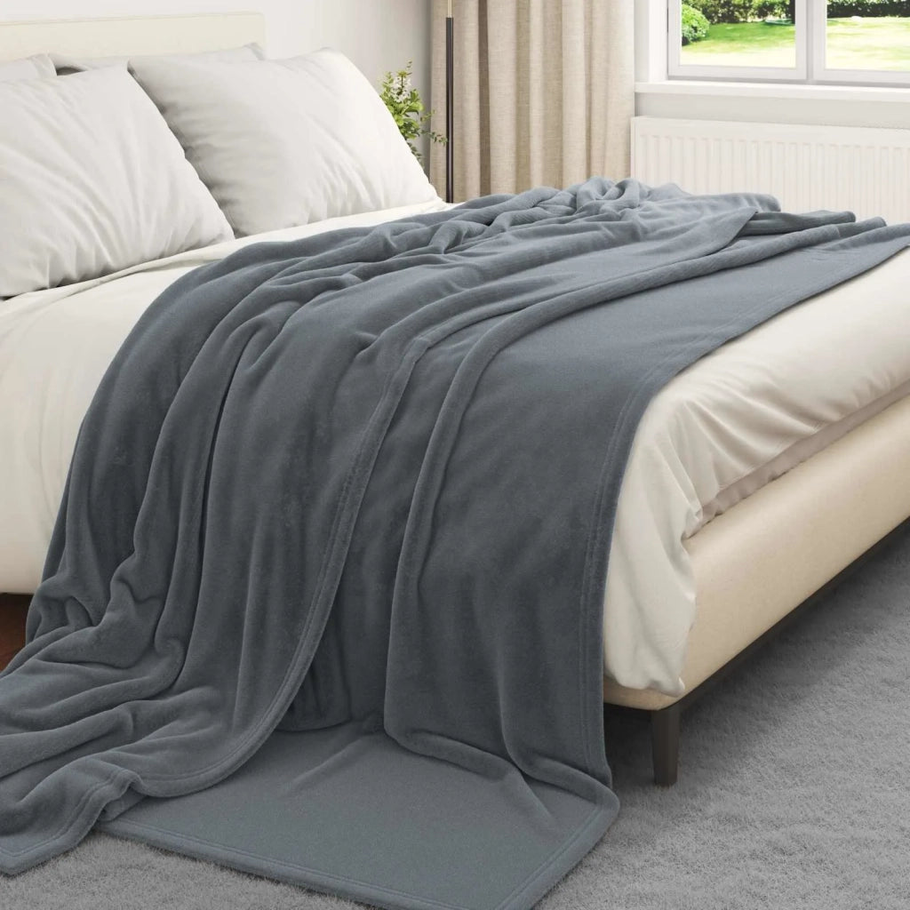 Coperta Grigio scuro 220 x 240 cm Panno