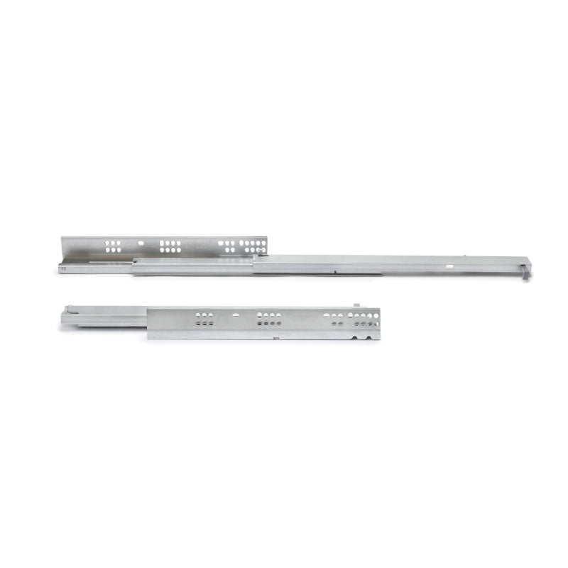 Set di guide per cassetti a scomparsa Silver, estrazione totale, chiusura soft, profondità 400 mm, Acciaio, Zincato b..