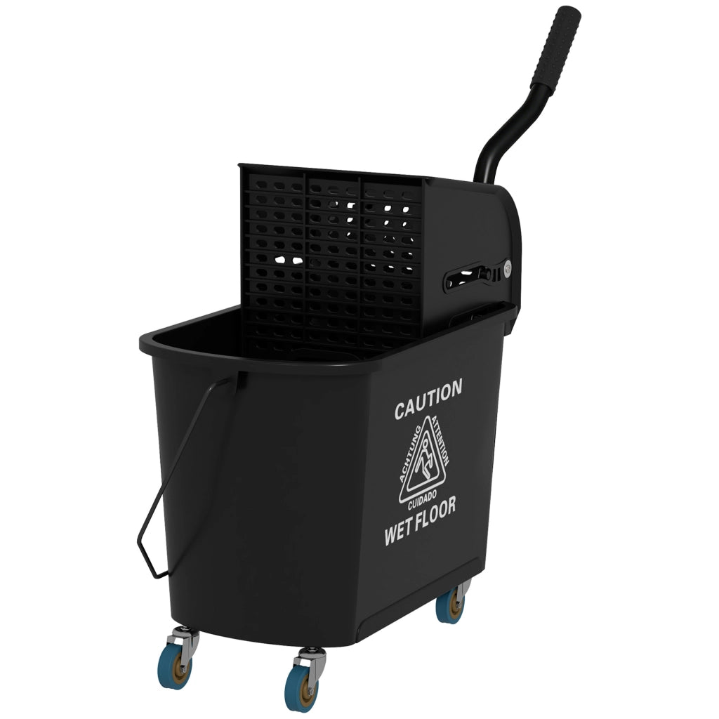 Secchio per mocio 20L con strizzatore e ruote ¨C Xylo ¨C plastica nero