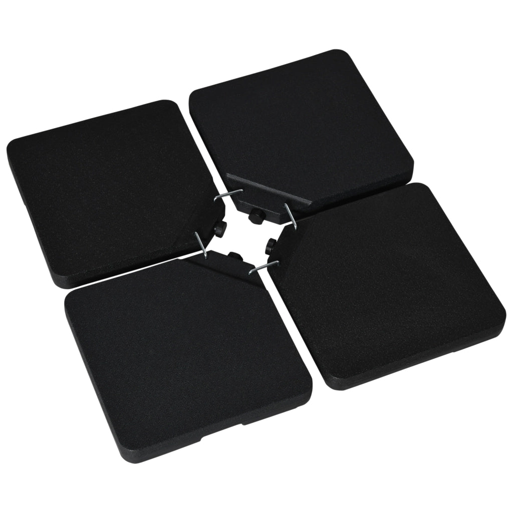 Base per Ombrellone 4 Pezzi ¨C Zephmum ¨C Nero