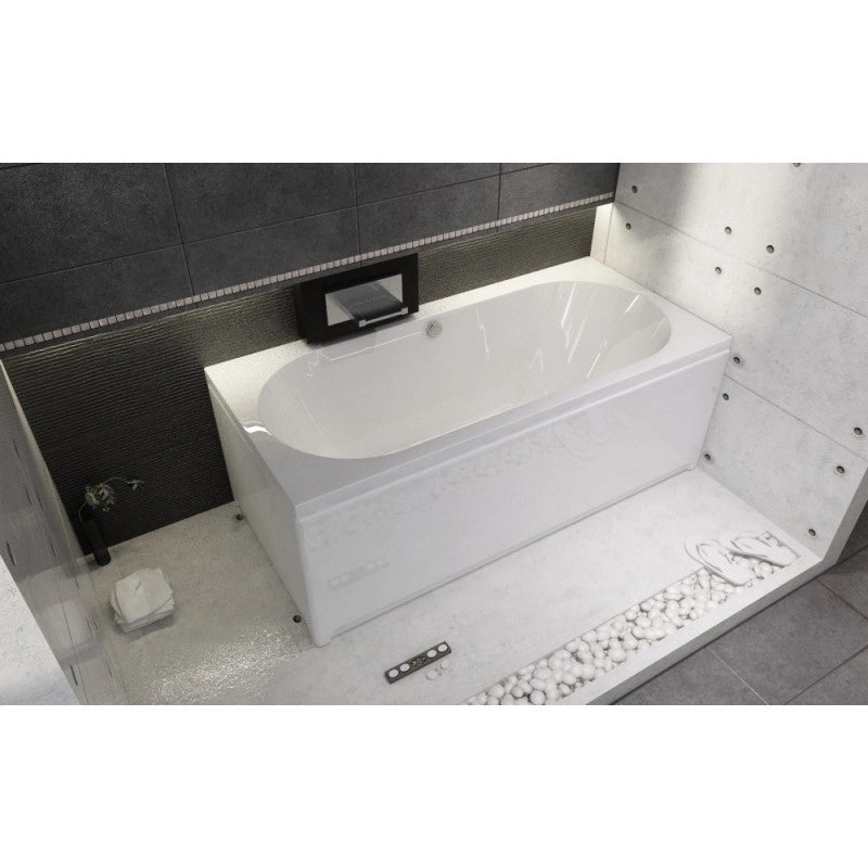 Grembiule vasca laterale universale 80x57 cm in acrilico bianco