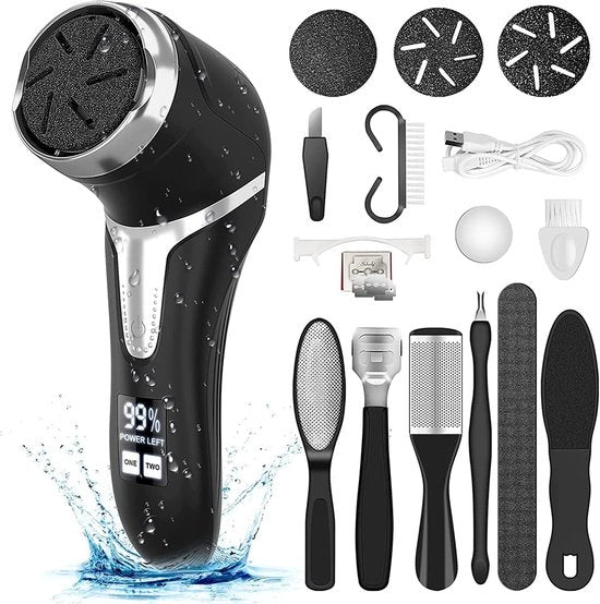 Pulitore elettrico per calli - Kit pedicure elettrico - Raschiatrice elettrica per piedi