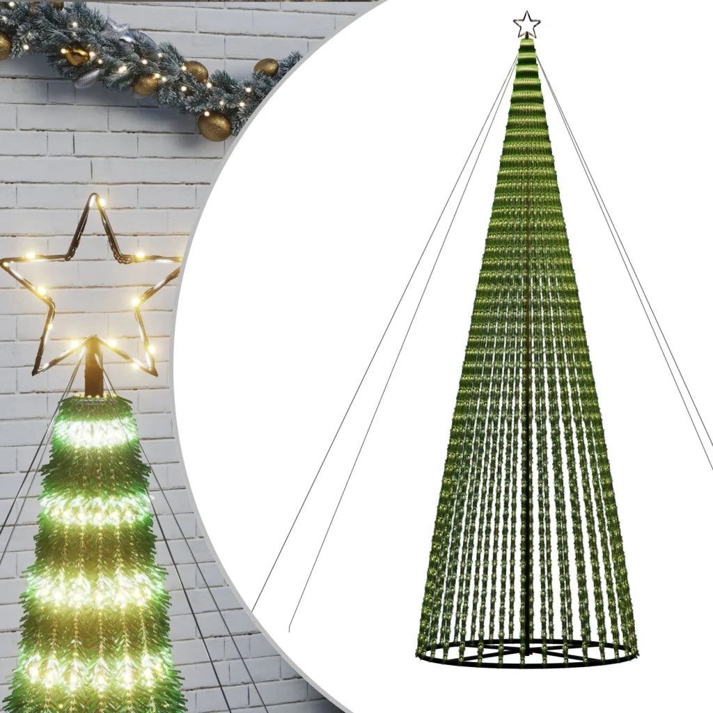 Albero di Natale a LED-Decorazioni natalizie 1544 LED Bianco Caldo 500 cm