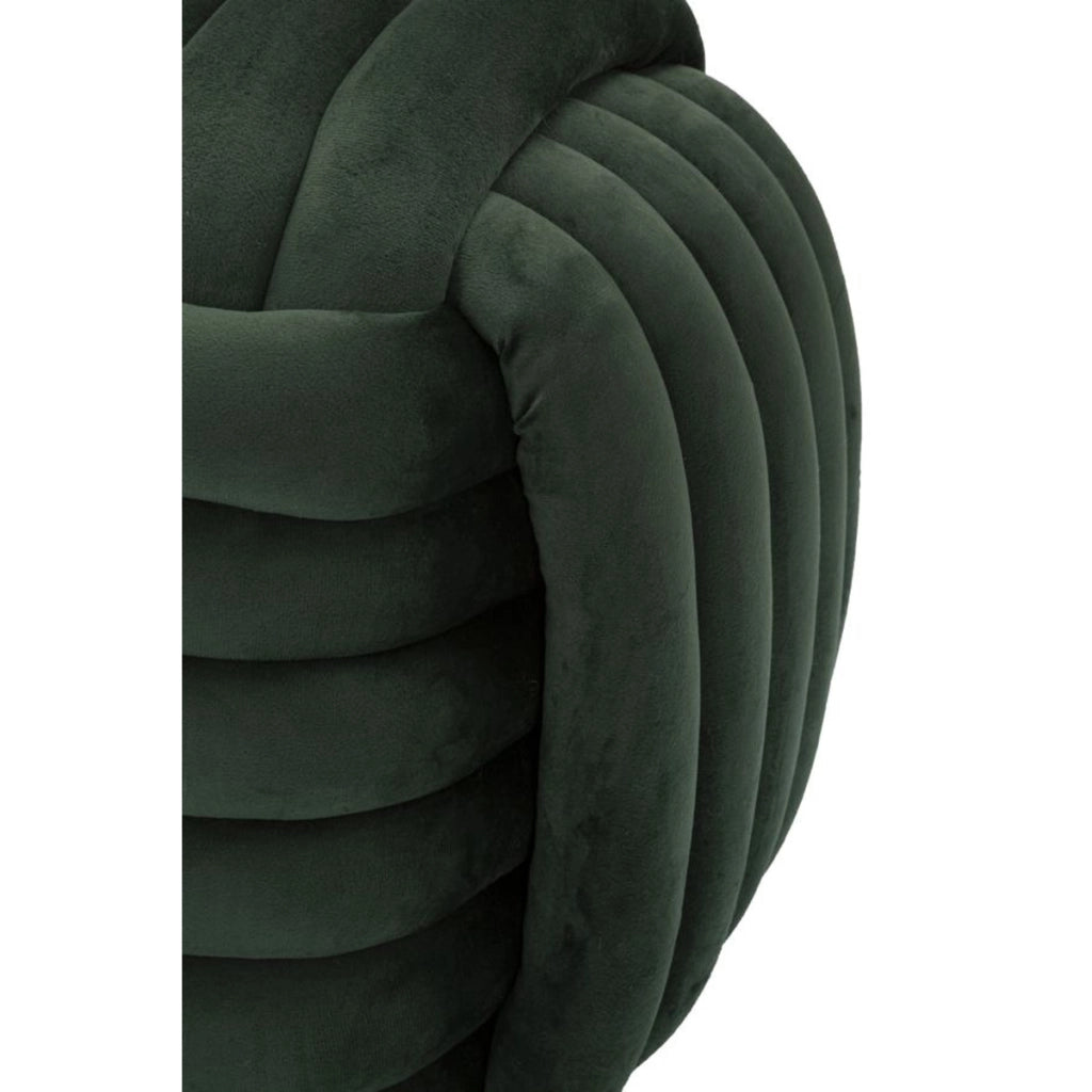 Pouf Gomitolo 6, Verde, Cotone, 45x45x45 cm