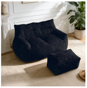 Poltrona pouf lounge grande ergonomica nera