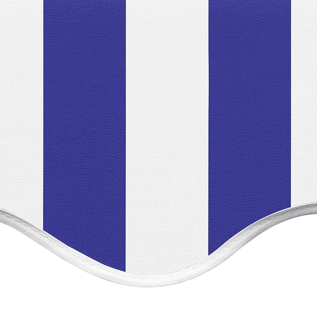 Tessuto di Ricambio per Tenda da Sole-Ricambio telo per tenda da sole Blu e Bianco 5x3,5 m