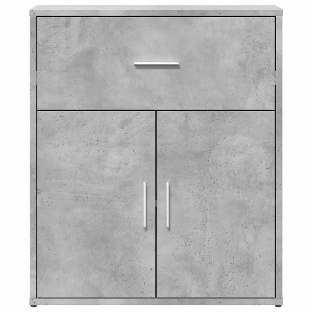 Credenza-Buffet-Armadio da cucina Grigio Cemento 60x31x70 cm in Legno Multistrato 940951