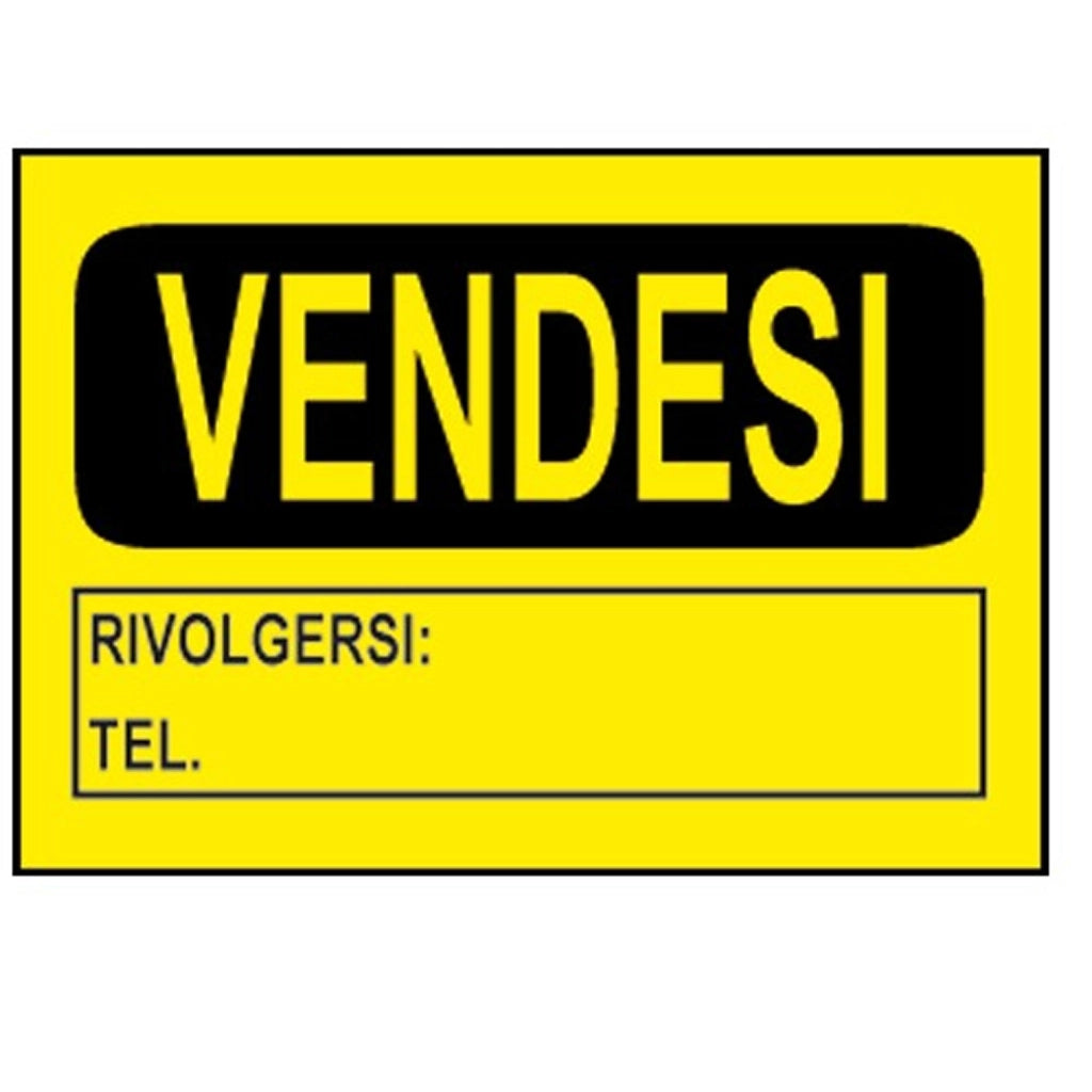 Cartello eco vendesi cm 20x30 con descrizioni art. 6018