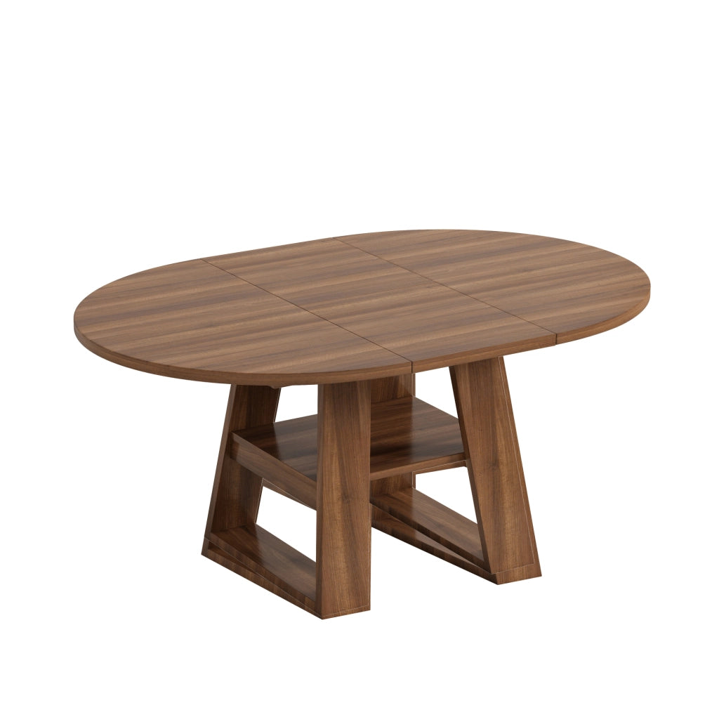 TAVOLO DA PRANZO Estensibile Ø 110/150x110 cm MDF Color Noce