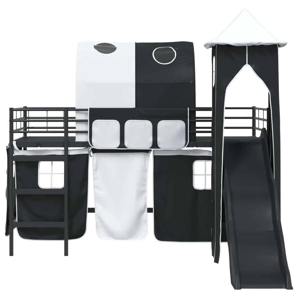 Struttura del letto loft per bambini Nero 100 x 200 cm Metallo 42020876
