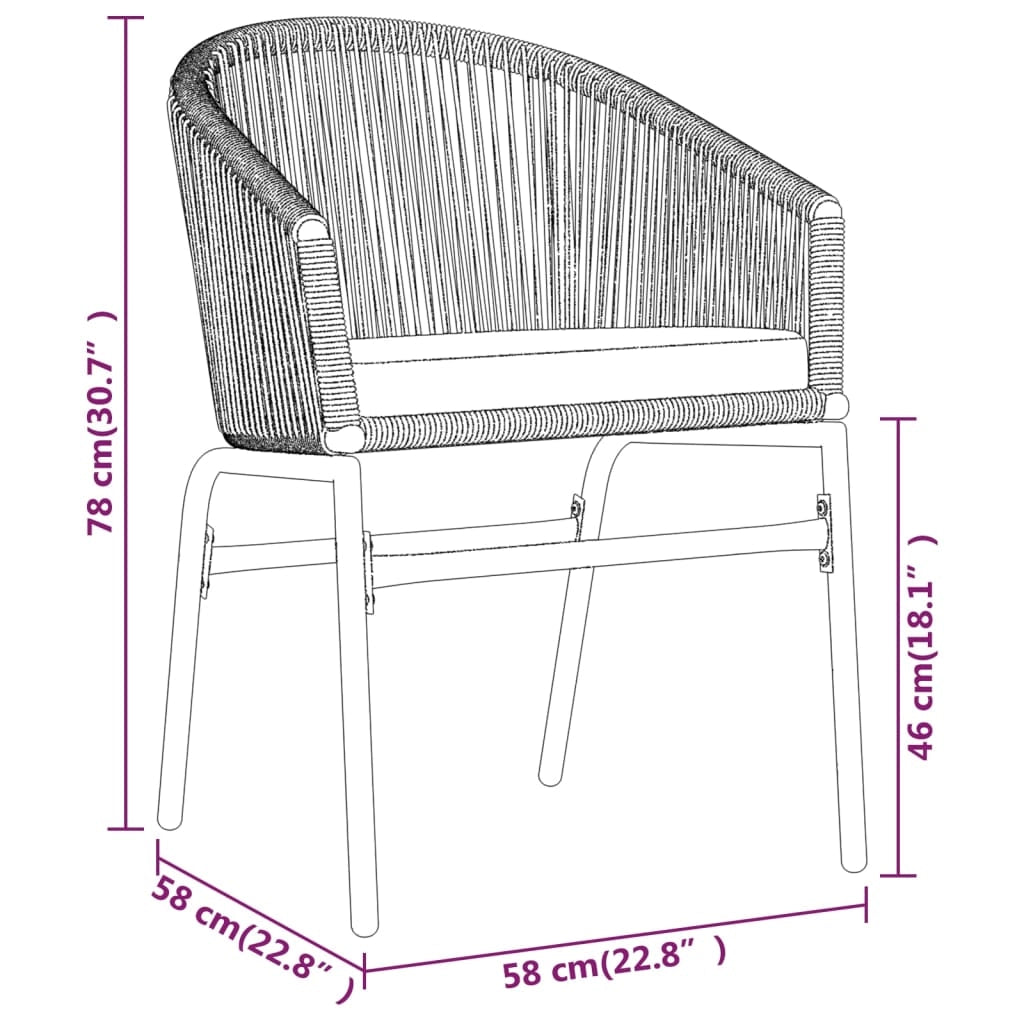 Set da pranzo da giardino per esterni 7 pezzi mobili grigi 02_0013960